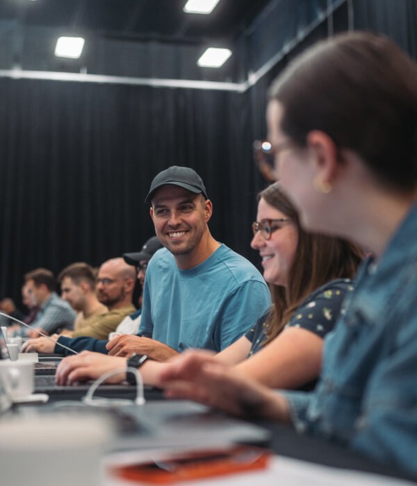 Team members attending the AI workshop