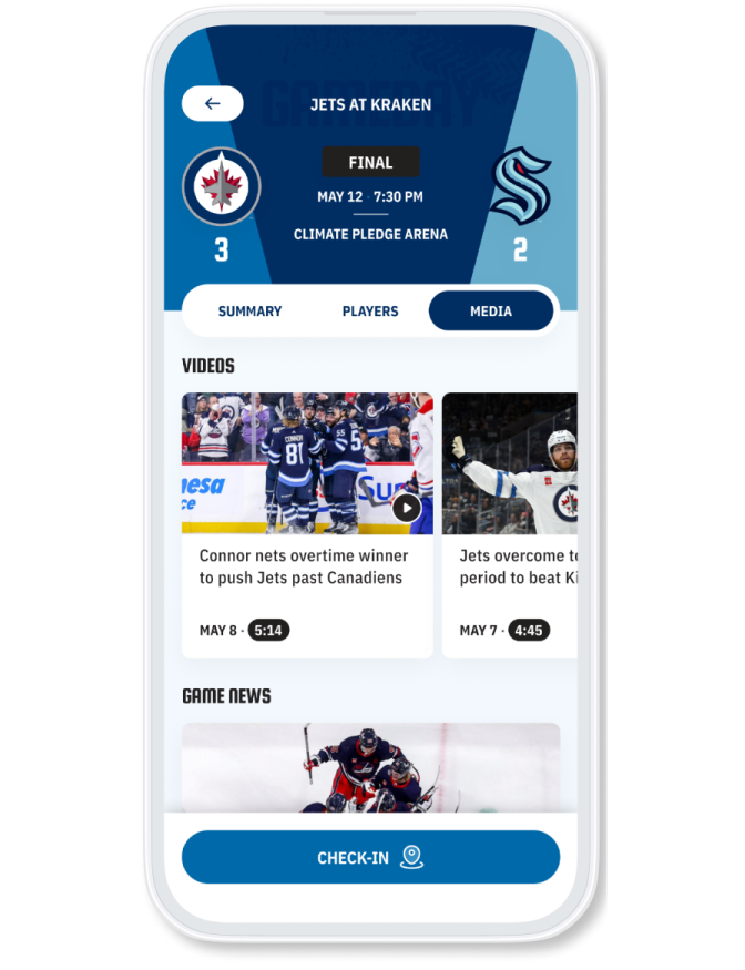 Game day dashboard
