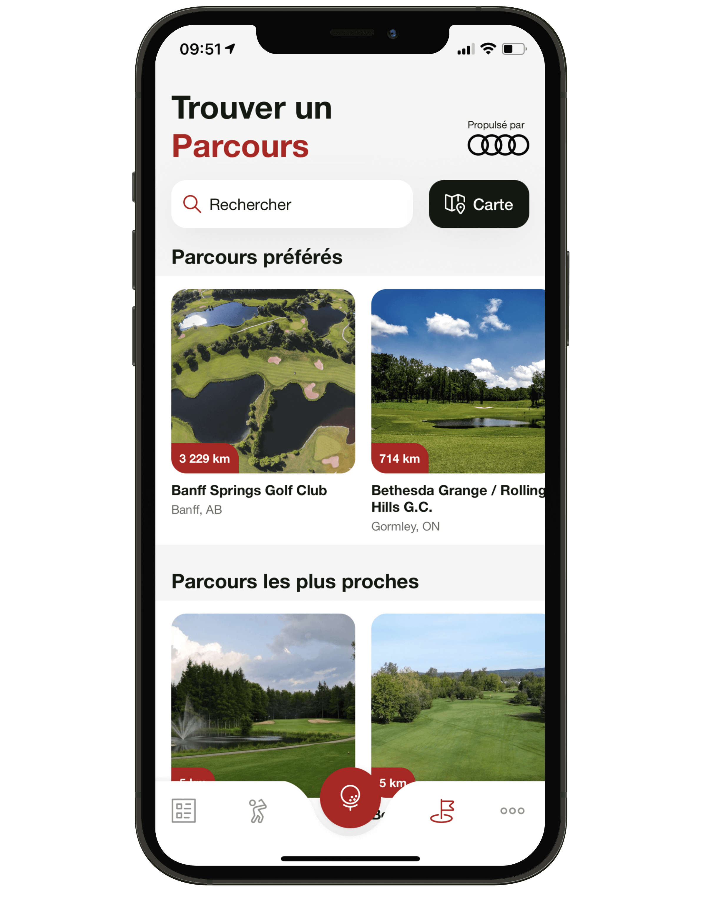 Fonctionnalité de recherche de parcours
