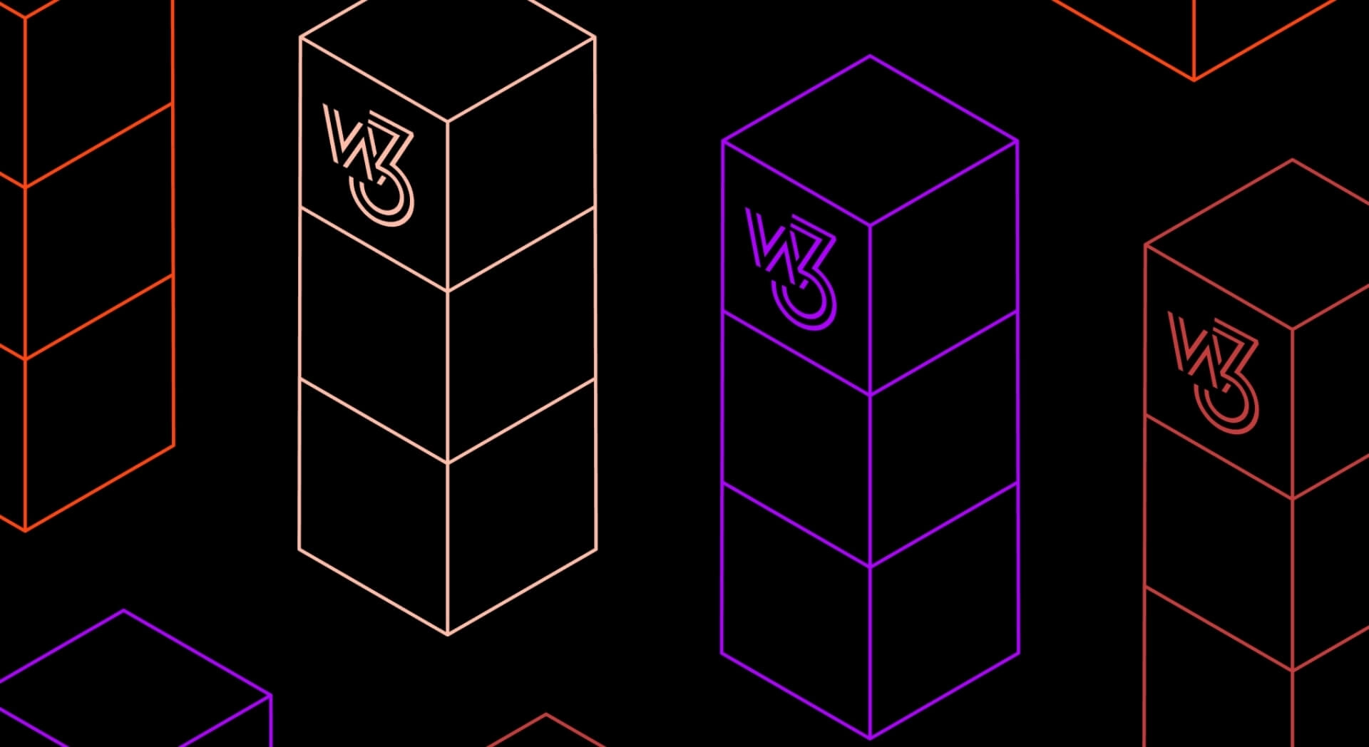 Illustration of W3 Awards trophies
