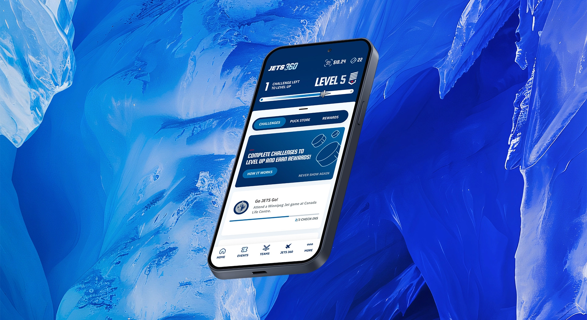 Winnipeg Jets mobile application interface
