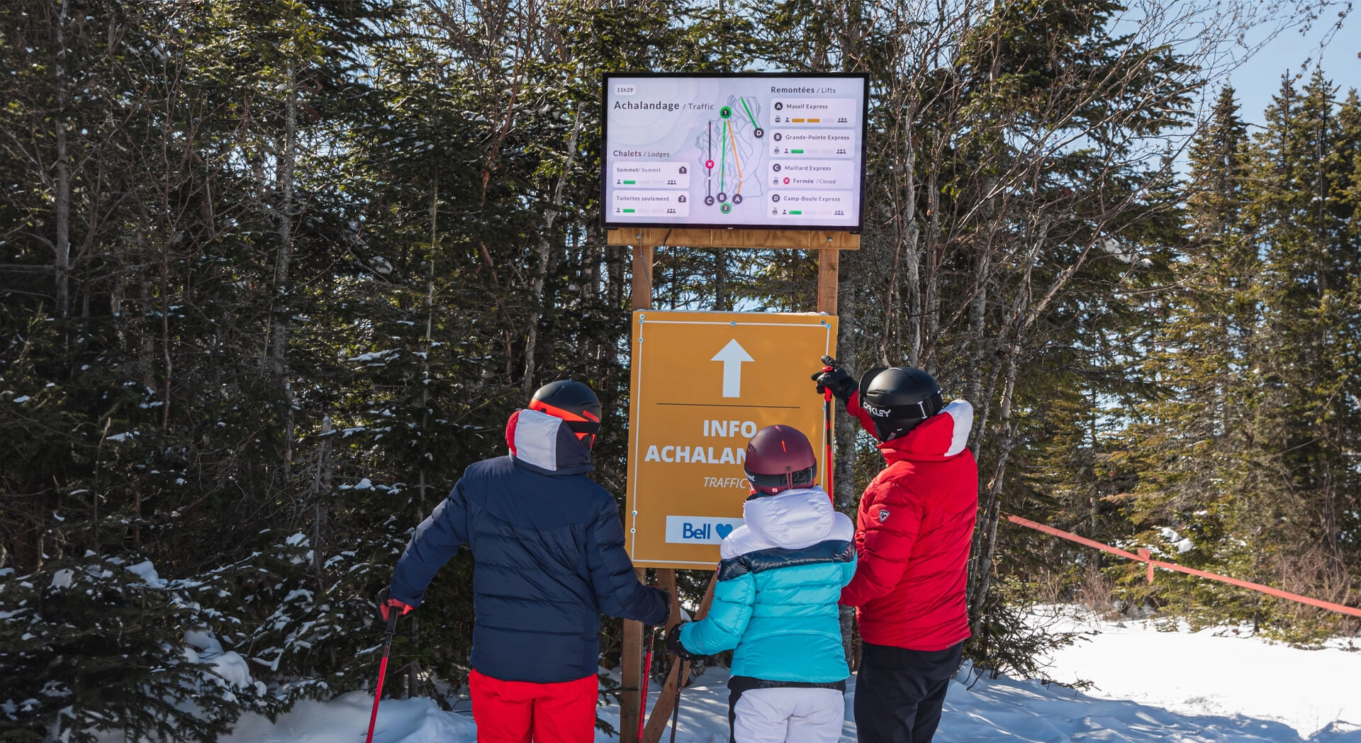Panneau d'affiche du Massif de Charlevoix