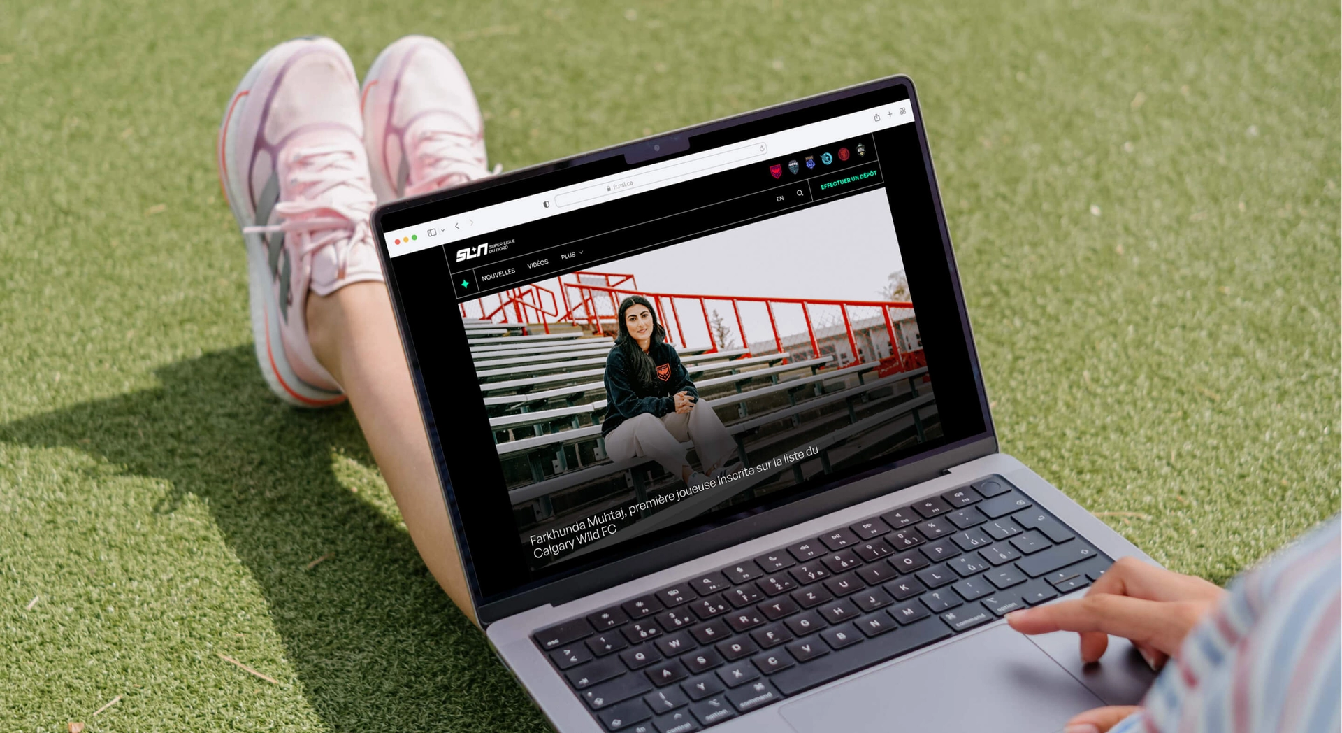 Interface du site web de la  Super Ligue du Nord