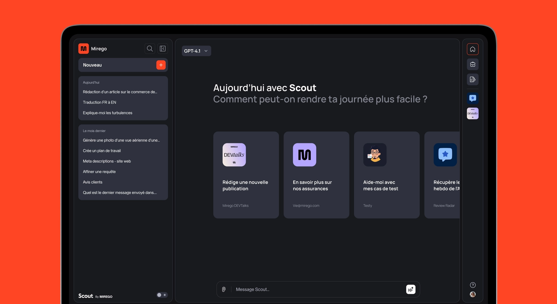Interface de Scout