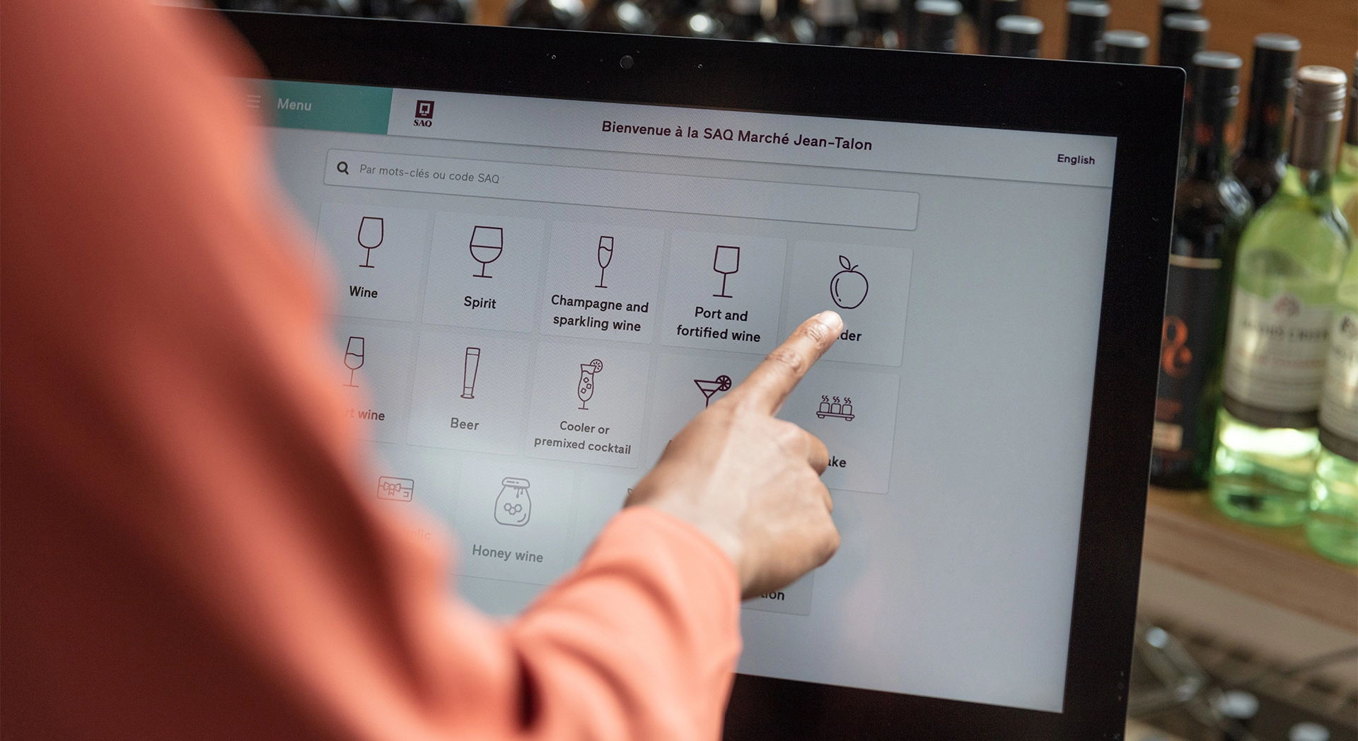 Borne SAQ en succursale