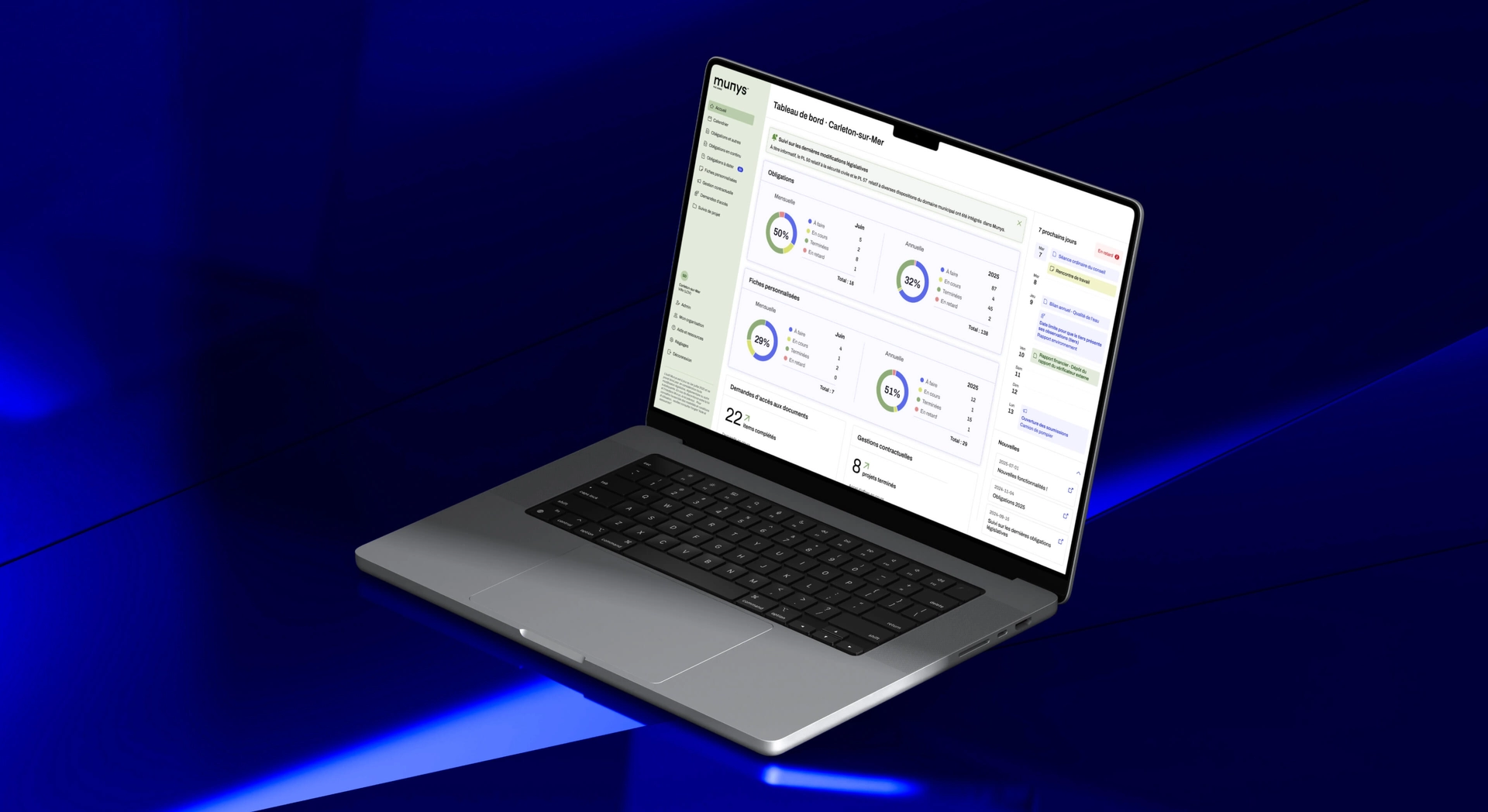 Munys platform homepage