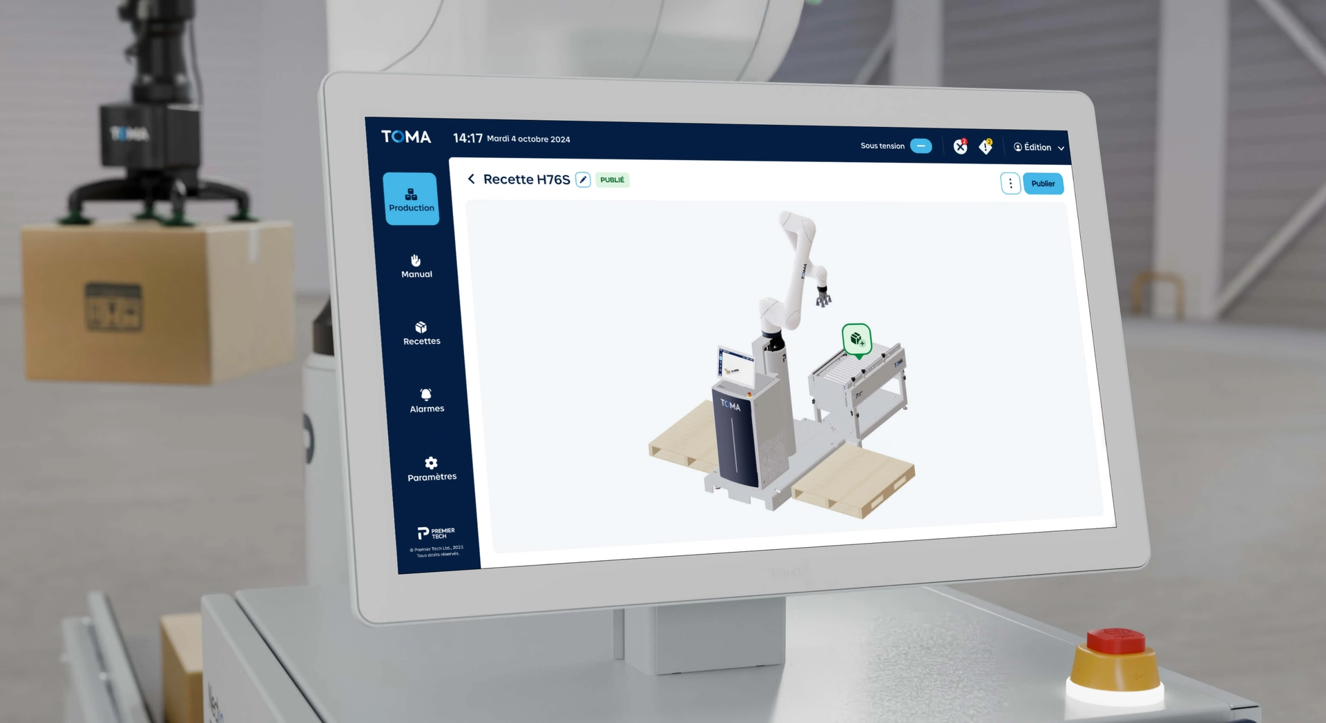 Interface MOVN sur le robot