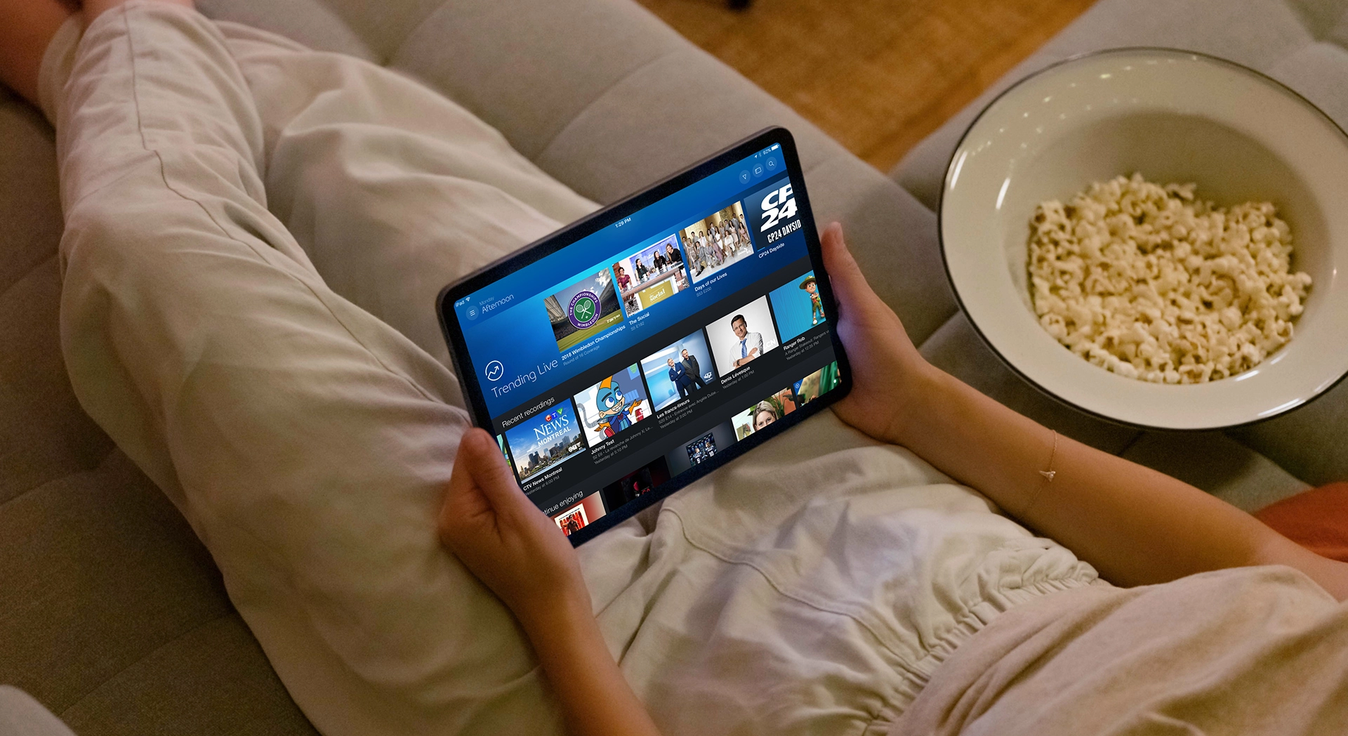 Application tablette de Bell Fibe TV