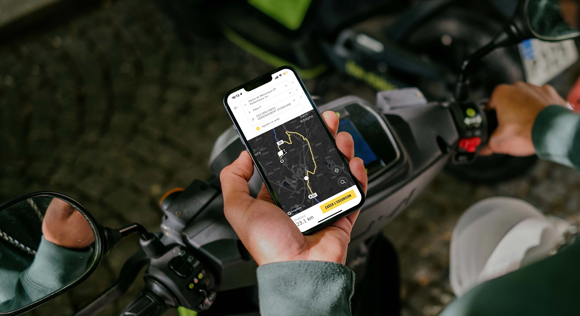 Interface de l'application mobile