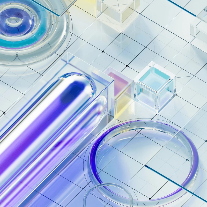 Abstract geometric 3D illustration