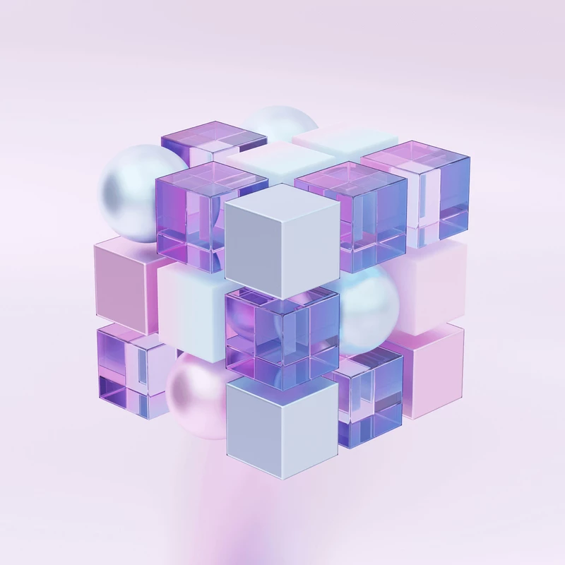 Abstract visualization of the three levels of AI