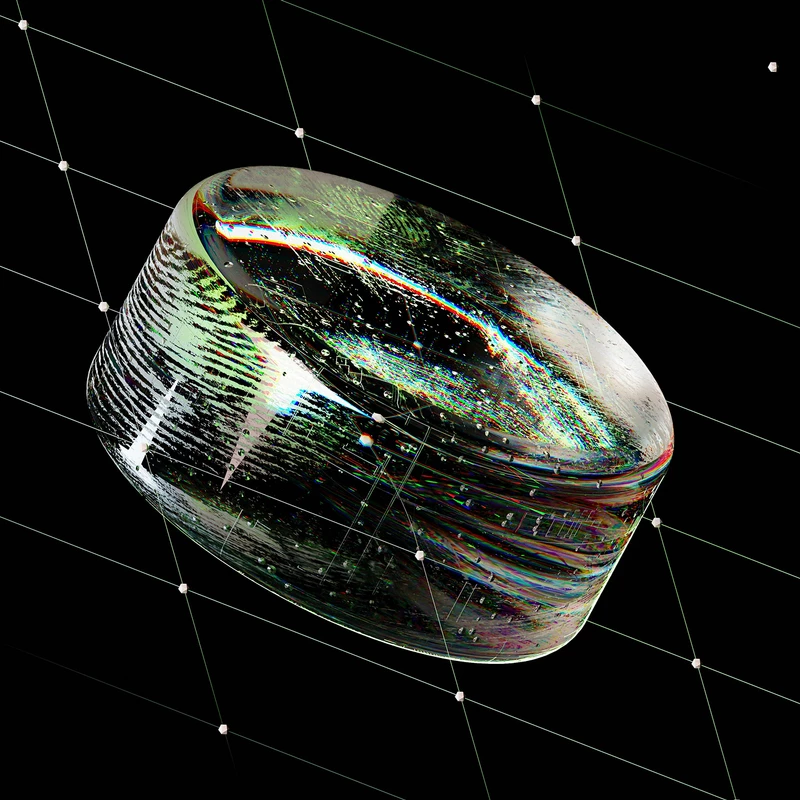 3D illustration of chain links