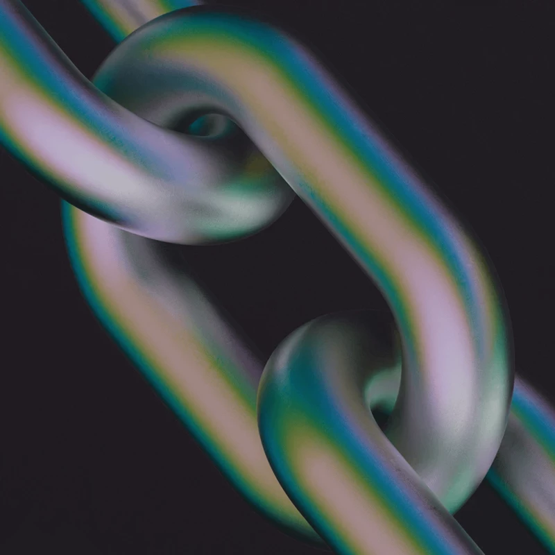 Illustration 3D de maillons de chaîne