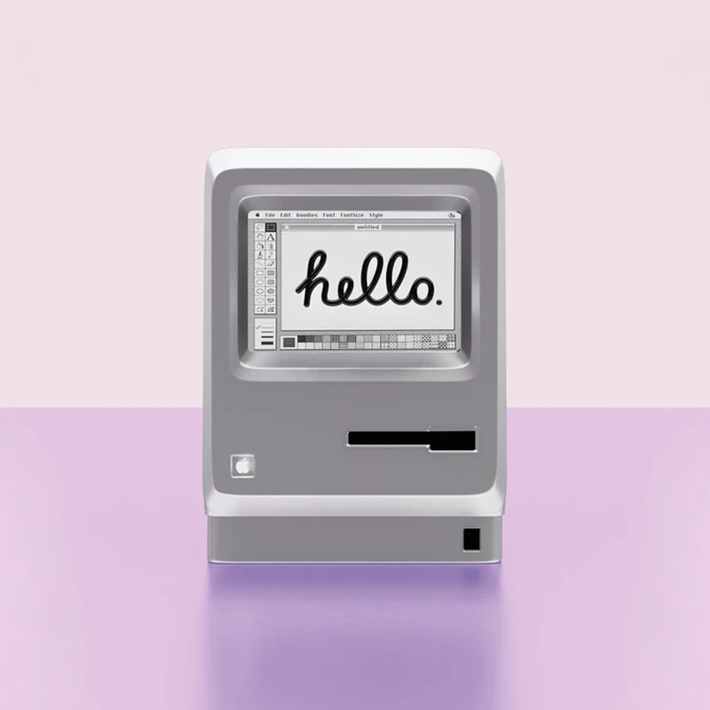 3D illustration of the Macintosh 512K