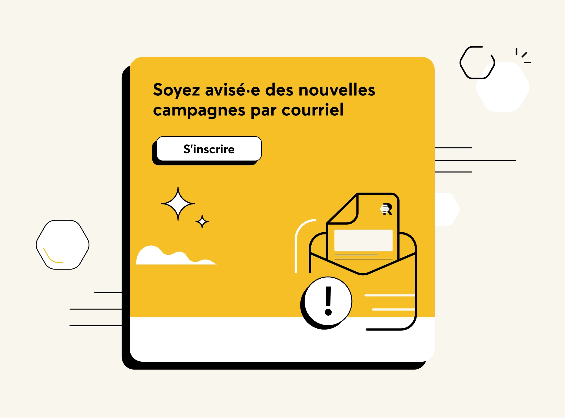 Carte d'inscription à l'infolettre