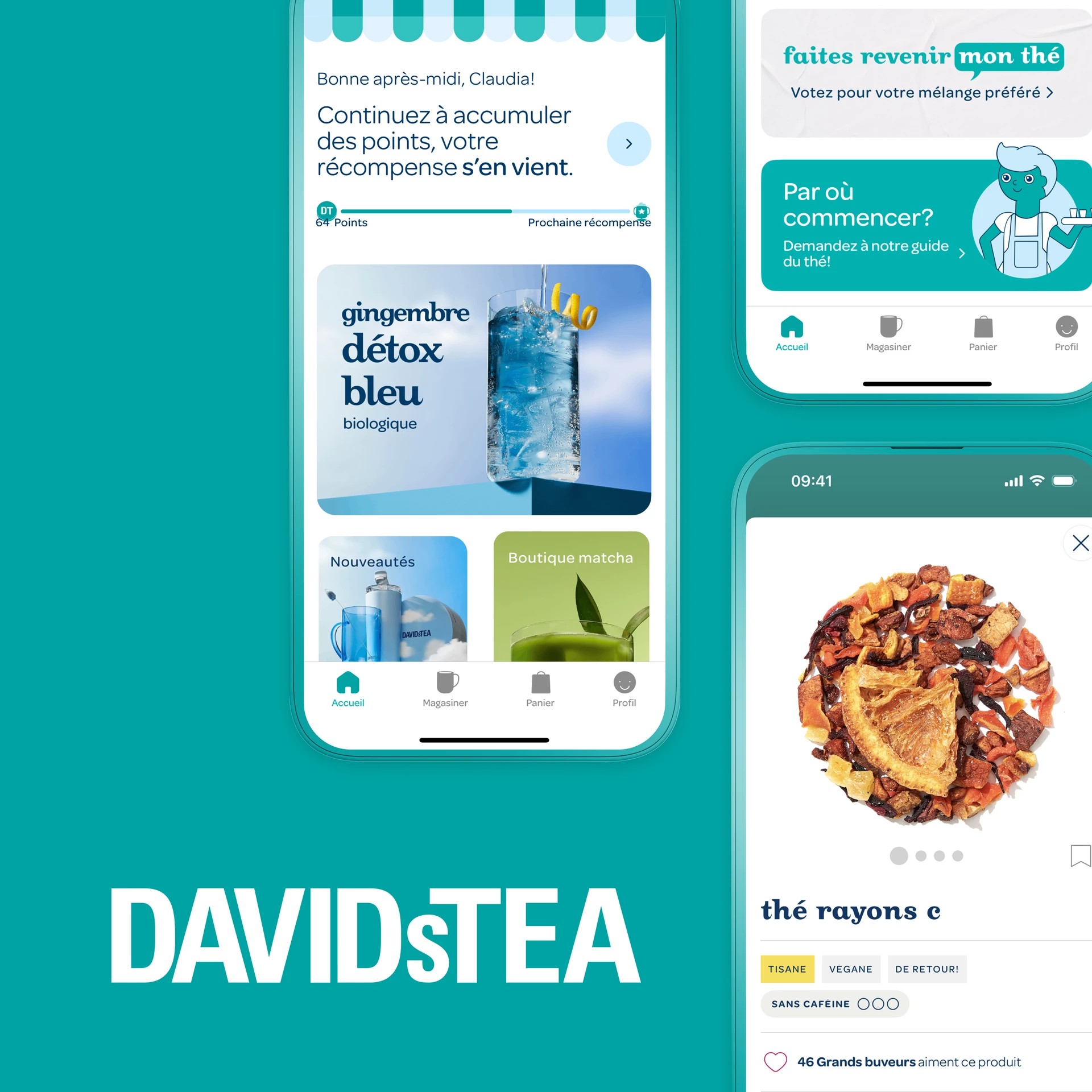 Application mobile DAVIDsTEA