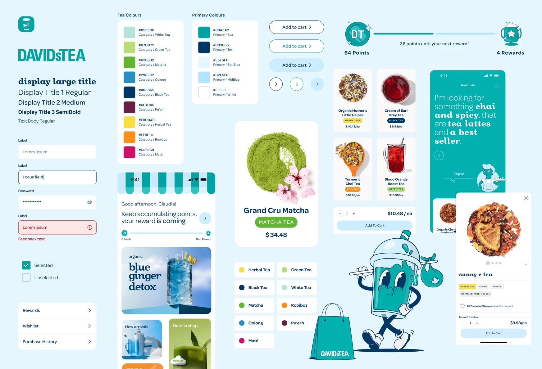 DAVIDsTEA app design system