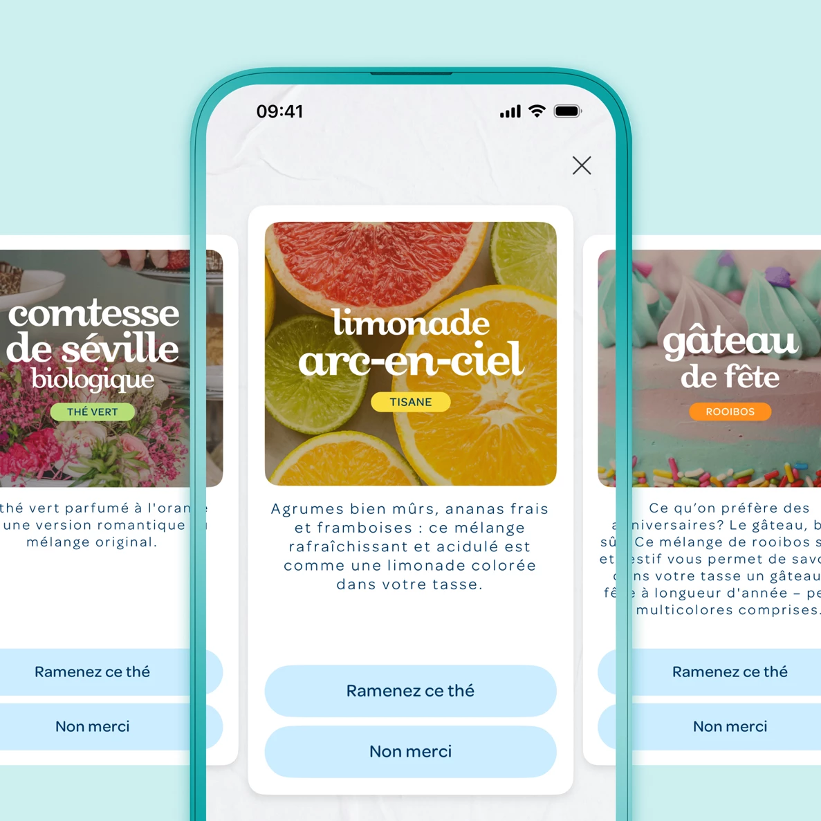 Fonctionnalité Faire revenir mon thé