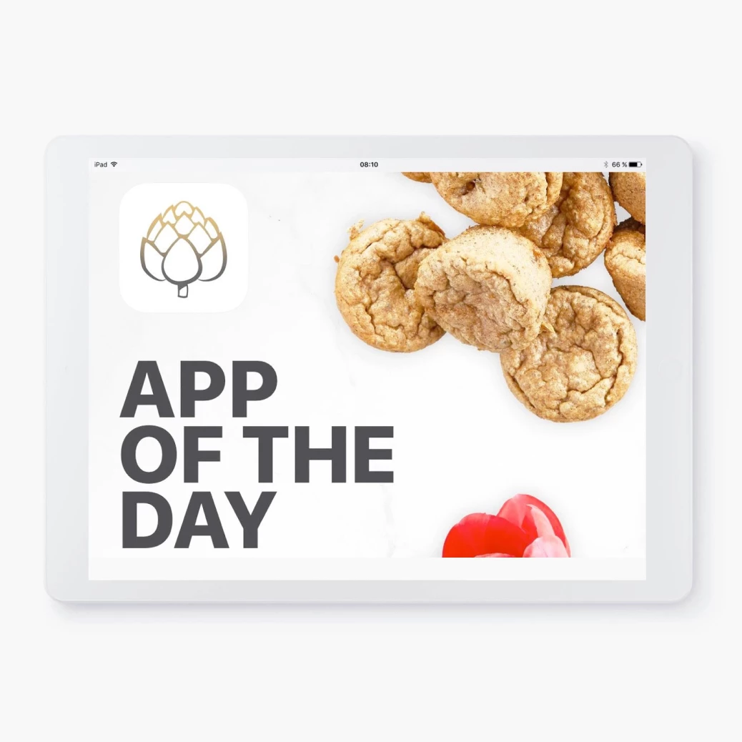 Écran de célébration pour L'application du jour du Apple Store