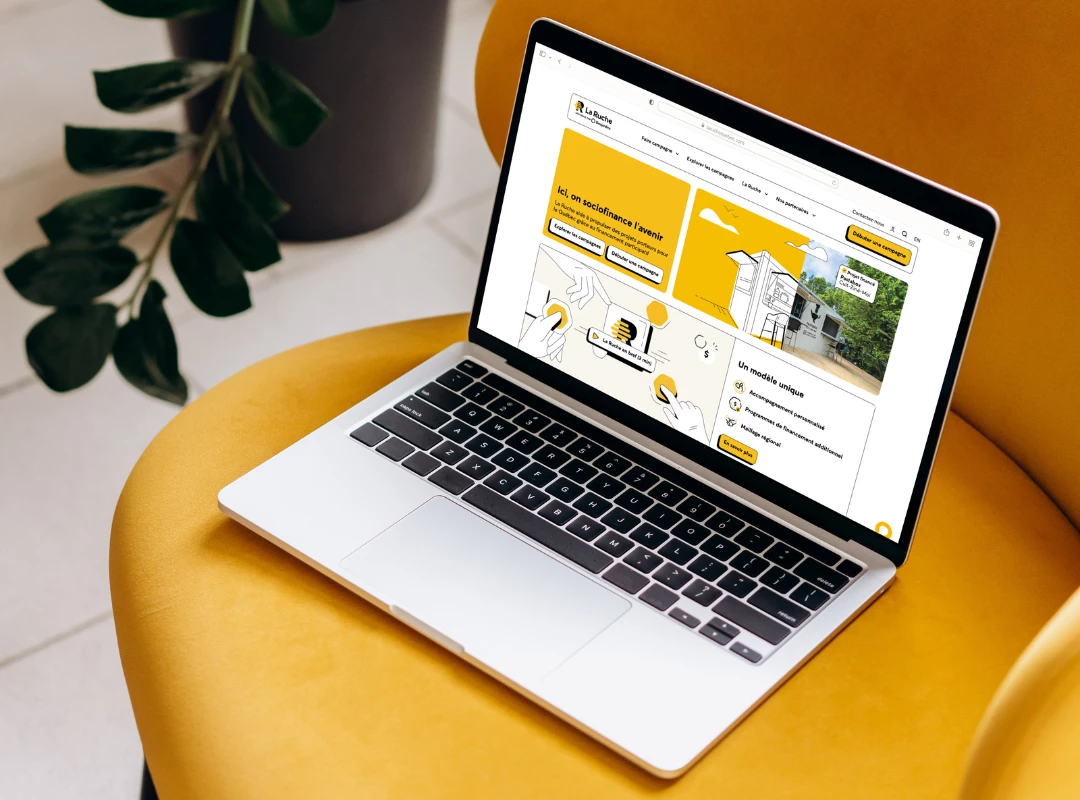 Interface de la plateforme de financement participatif La Ruche