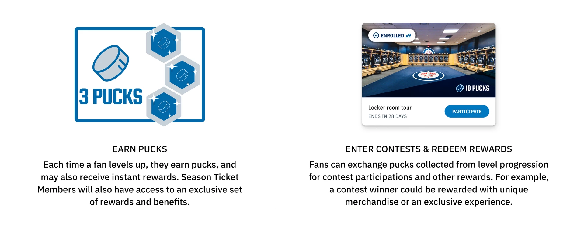 Virtual 'pucks' currency system and reward